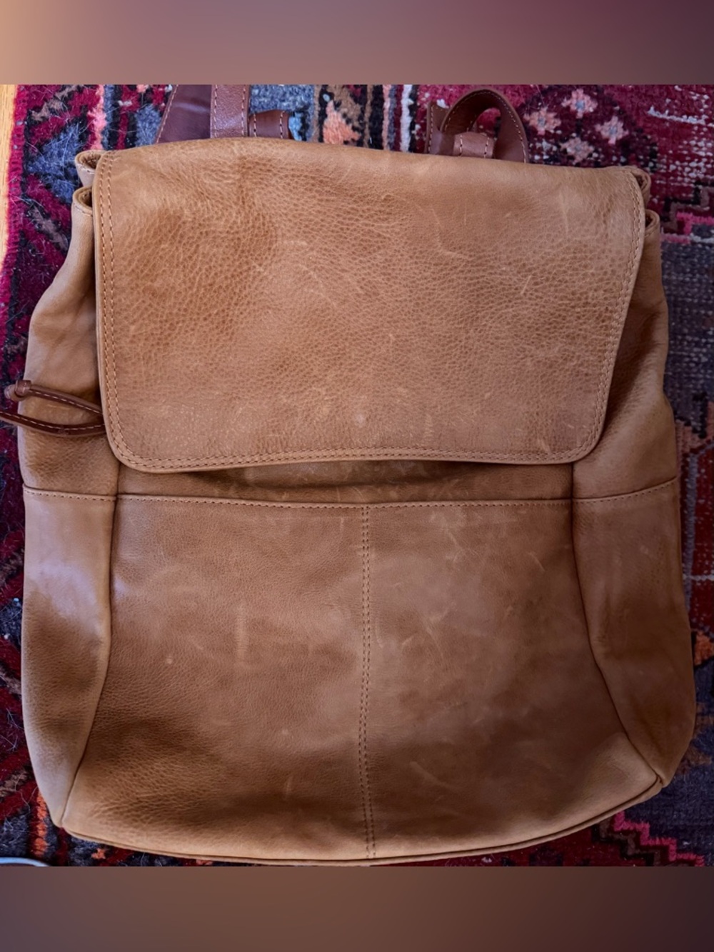 Sundance Tan Leather Backpack